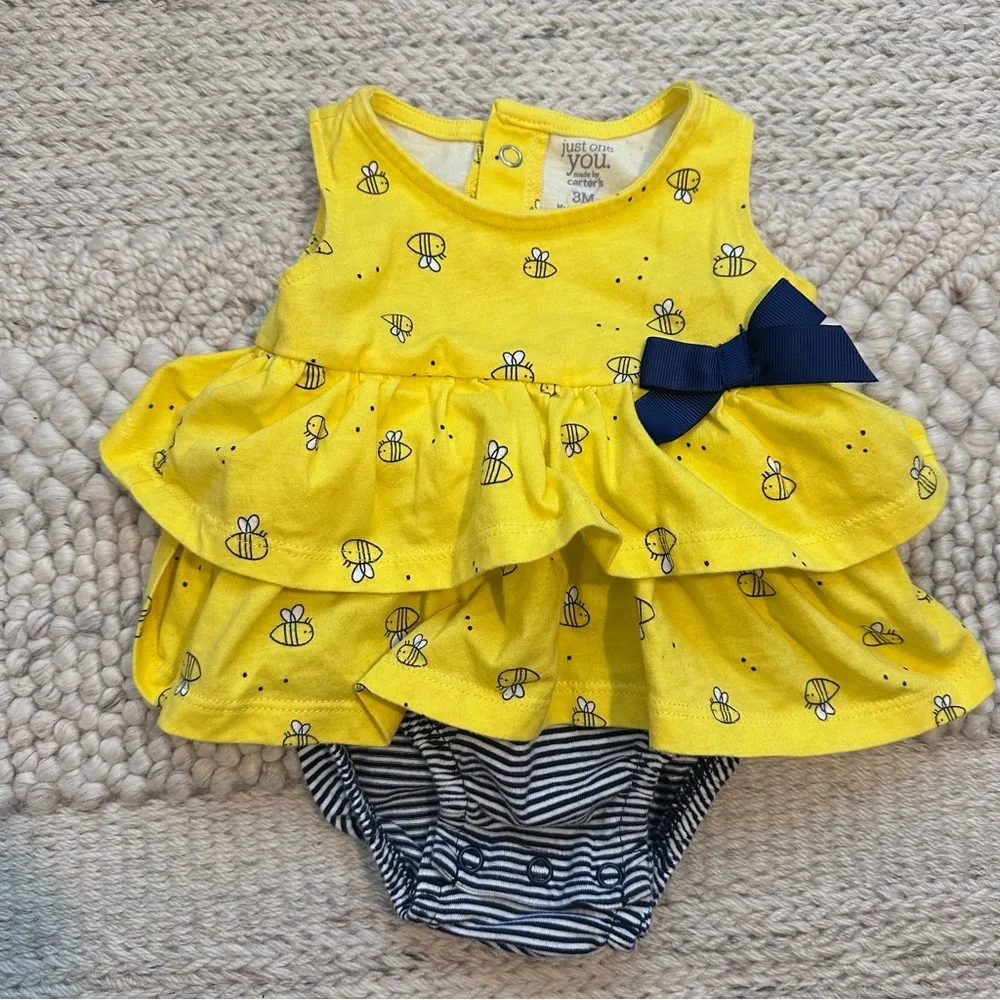 Carter's Yellow and Tan One Piece Diaper Covers‎